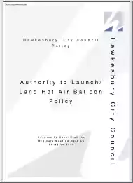 Authority to Launch or Land Hot Air Balloon Policy