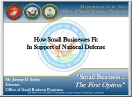 How Small Businesses Fit in Support of National Defense