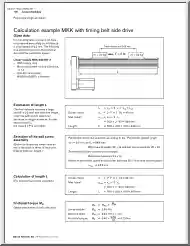 Calculation Example MKK with Timing Belt Side Drive