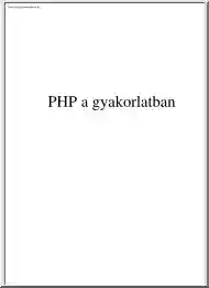 PHP a gyakorlatban