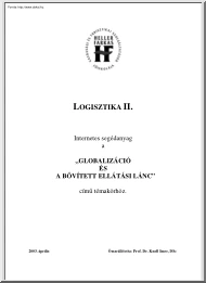 HFF Logisztika II. - Globalizáció és a bővített ellátási lánc, 2003