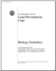 Land Development Code, Biology Guidelines