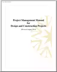 Project Management Manual for Design and Construction Projects