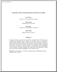 Dwyer-Forsyth-Spurr - Measuring the Economic Benefits of Inbund Tourism