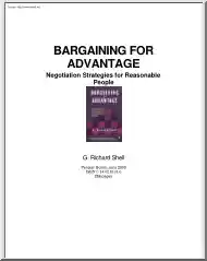 G. Richard Shell - Bargaining for Advantage, Negotiation Strategies for Reasonable People