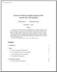 Thomas-Patnaik - Serial correlation in high frequency data and the link with liquidity