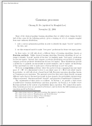 Chuong B. Do - Gaussian processes