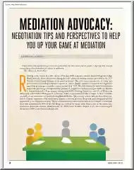 Mediation Advocacy, Negotiation Tips