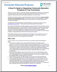 A How To Guide to Organizing Community Education Programs in Your Community