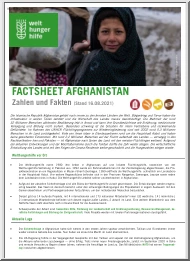 Factsheet Afghanistan, Zahlen und Fakten