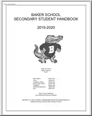 Baker School Secondary Student Handbook 2019-2020