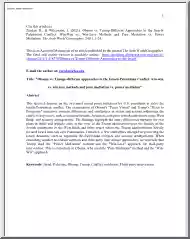 Zeedan-Wilcoxson - Obama vs Trump Different Approaches to the Israeli Palestinian Conflict, Win-win vs Win-lose Methods and Pure Mediation vs Power Mediation