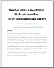 Verma-Bui-Lam - Munchee Token, A Decentralized Blockchain Based Food Review, Rating Social Media Platform