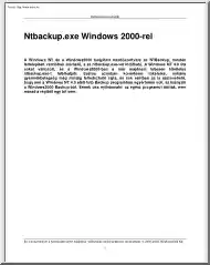 Harmath Zoltán - Ntbackup.exe Windows 2000-rel