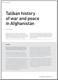 Felix Kuehn - Taliban History of War and Peace in Afghanistan