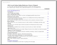 Honda Accord Sedan, 1196 owners manual