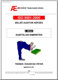 ISO 9001 2000 belső auditor képzés, auditálási ismeretek