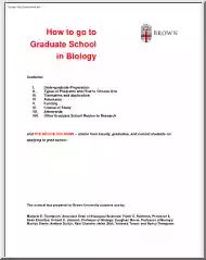 How to go to Graduate School in Biology
