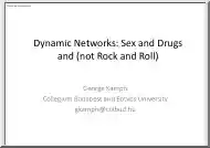 George Kampis - Dynamic Networks, Sex and Drugs and (not Rock and Roll)