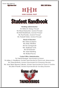 Strong-Hantzschel-Kindelmann - High School East, Student Handbook
