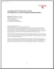 Kenneth D. Crews - Copyright and Your Dissertation or Thesis, Ownership, Fair Use, and Your Rights and Responsibilities