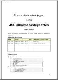 Angster Erzsébet - JSP alkalmazásfejlesztés