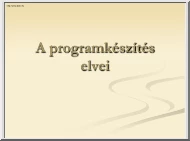 Zalán Eszter - A programkészítés elvei