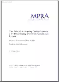 Narayanan-Burkart - The Role of Accounting Conservatism in a Well Functioning Corporate Governance System