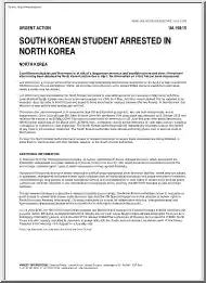 South Korean Student Arrested in North Korea
