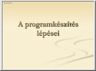 Zalán Eszter - A programkészítés lépései