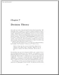 Decision Theory, Chapter 7