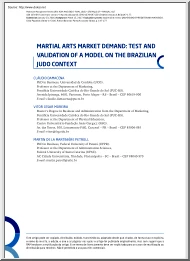 Martial Arts Market Demand, Test and Validation of a Model on the Brazilian Judo Context