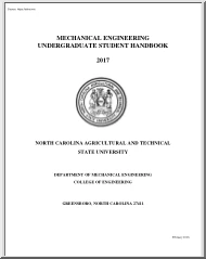 Mechanical Engineering Undergraduate Student Handbook