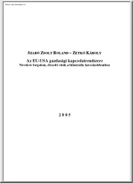 Szabó-Zetkó - Az EU-USA gazdasági kapcsolatrendszere