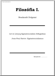 Halmos Endre - Jean-Paul Sartre, Egzisztencializmus