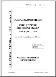 Társadalomismeret emelt szintű