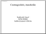 Kadlecsik József - Csomagszűrés