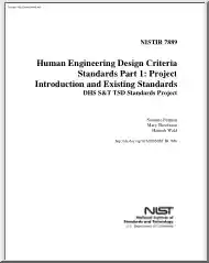 Furman-Theofanos-Wald - Human Engineering Design Criteria Standards, Project Introduction and Existing Standards