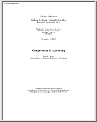 Ross L. Watts - Conservatism in Accounting