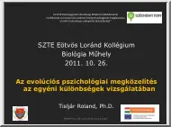 Tisljár Roland - Az evolúciós