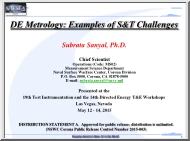 Subrata Sanya - DE Metrology, Examples of S and T Challenges