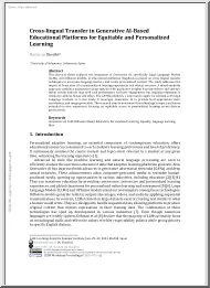 Nastaran Shoeibi - Cross-lingual Transfer in Generative AI-Based Educational Platforms for Equitable and Personalized Learning