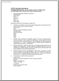 Merkel János - A DOS speciális állományai