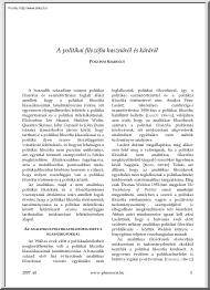 Pogonyi Szabolcs - A politikai filozófia hasznáról és káráról