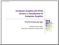 Prof Emmanuel Agu - Computer graphics