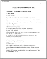 How to Page a Document in Microsoft