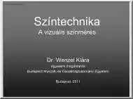 Dr. Wenzel Klára - Színtechnika