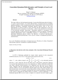 Boris V. Alexeev - Generalized Quantum Hydrodynamics and Principles of non Local Physics