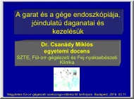 Dr. Csanády Miklós - A garat és a gége endoszkópiája, jóindulatú daganatai és kezelésük