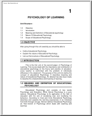 Psychology of learning